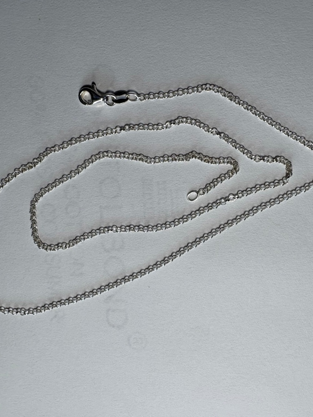 22" x 2mm 925 Sterling Silver Rolo Necklace Chain, 3.54 grams Italy - Picture 5 of 5